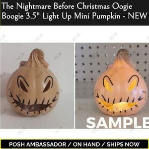 The Nightmare Before Christmas - Oogie Boogie 3.5" Light Up Mini Pumpkin - NEW